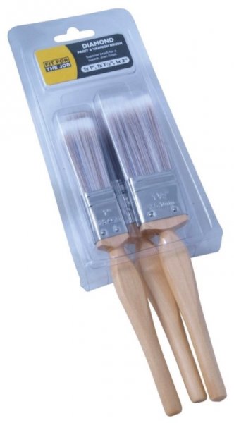 FIT FOR THE JOB DIAMOND PAINT & VARNISH BRUSH SET 3/PK. FFJDBS3F \\\KD29703