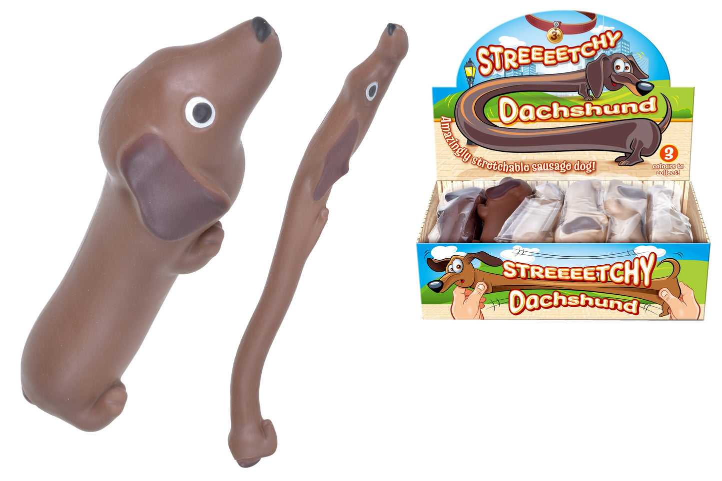 M.Y. ASSORTED STRETCHY DACHSUND DOG. TY6560 \\\KD29728
