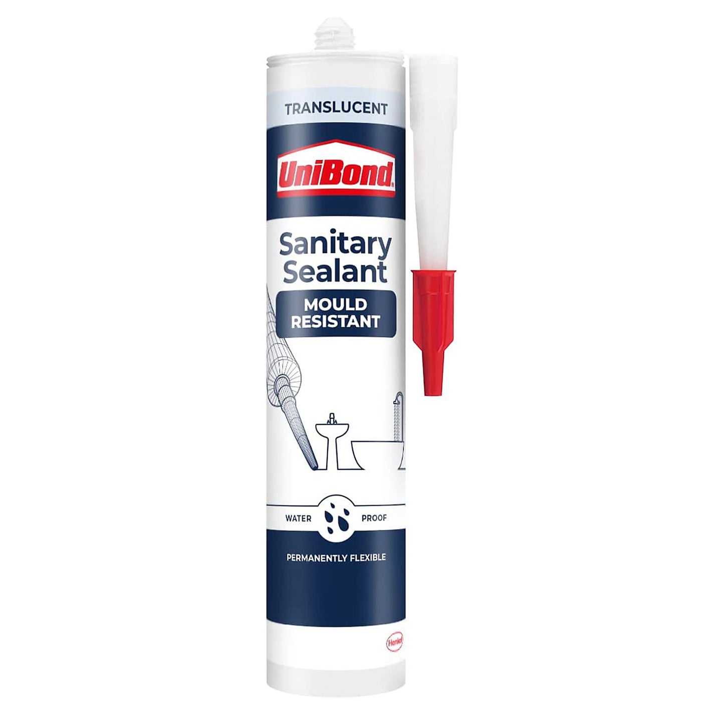 UNIBOND MOULD RESISTANT SANITARY SEALANT CARTRIDGE TRANSLUCENT 274 GM. 2899803 \\\KD29739