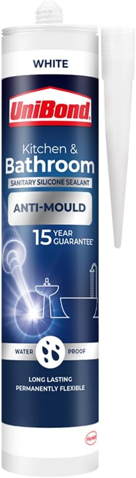 UNIBOND ANTI-MOULD KITCHEN & BATHROOM SEALANT CARTRIDGE WHITE 274 GM. 2900051 \\\KD29744