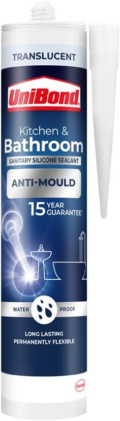 UNIBOND ANTI-MOULD KITCHEN & BATHROOM SEALANT CARTRIDGE TRANSLUCENT 274 GM. 2900057 \\\KD29745