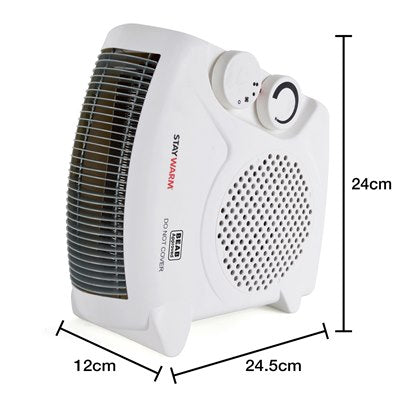 STAYWARM 2000W UPRIGHT / FLATBED FAN HEATER - WHITE. F2003WH \\\KD29747