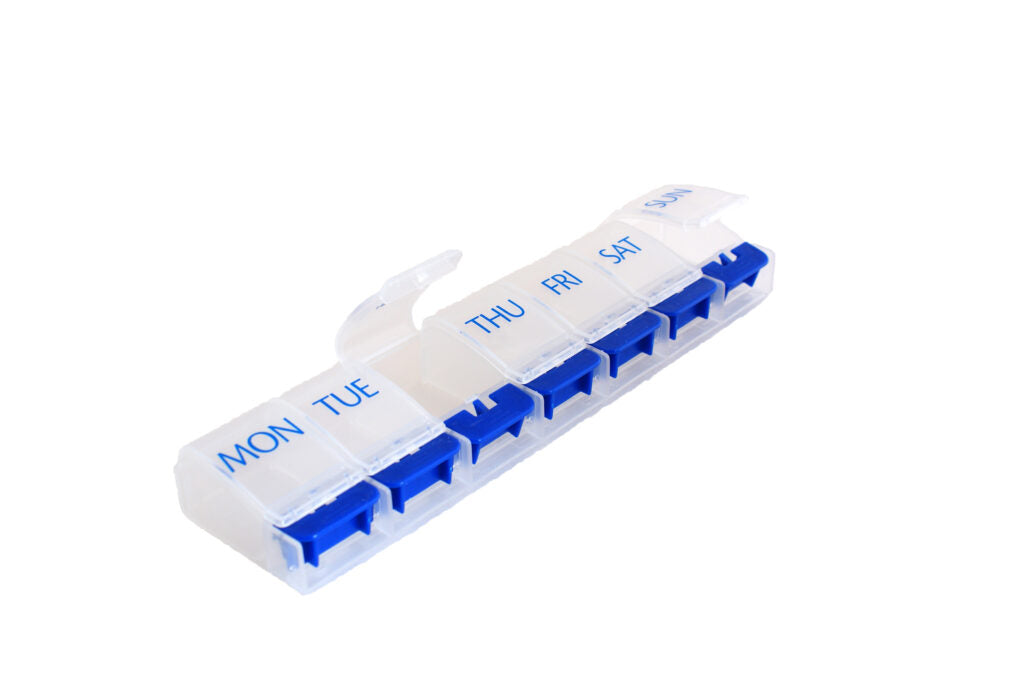 MEDISURE 7 DAY FLIP UP PUSH BUTTON PILL BOX. MS21277 \\\KD29822