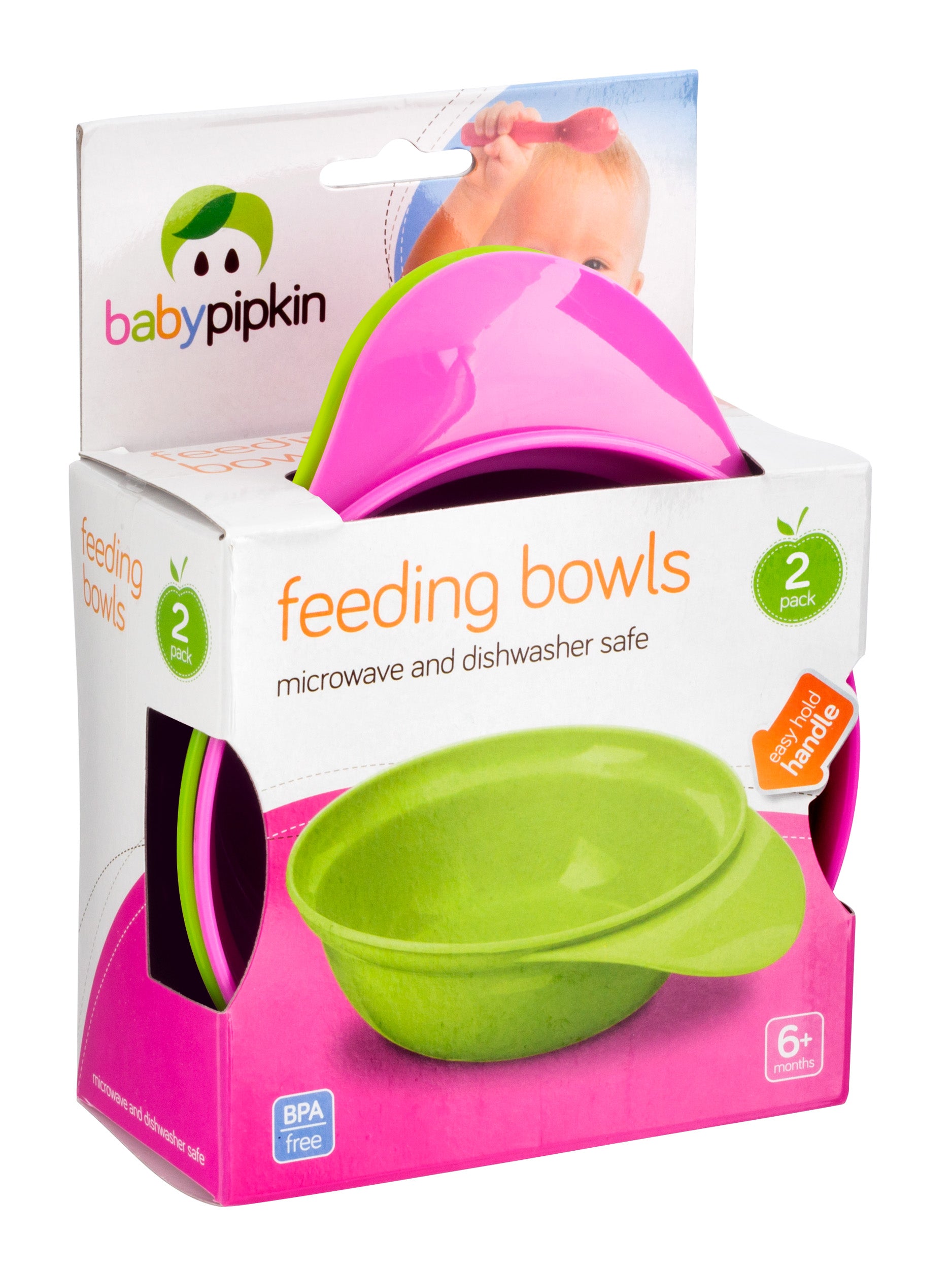 BABY PIPKIN PLASTIC FEEDING BOWLS 2/PK. Z66028 \\\KD29861
