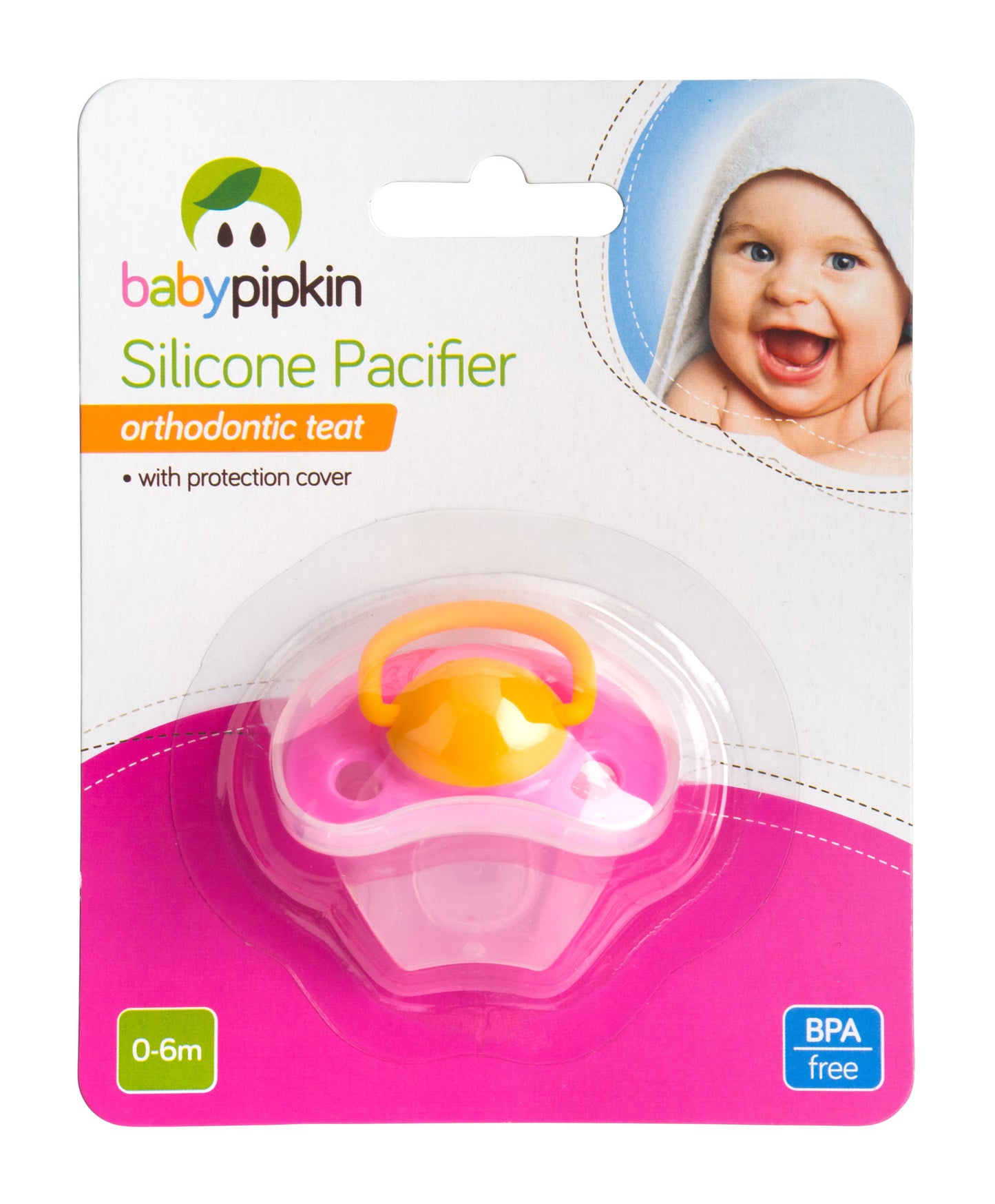 BABY PIPKIN SILICONE PACIFIER WITH COVER. Z66042 \\\KD29864
