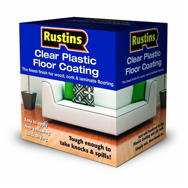 RUSTINS CLEAR PLASTIC FLOOR COATING KIT SATIN 1 LITRE. PCFS1000 \\\KD29902