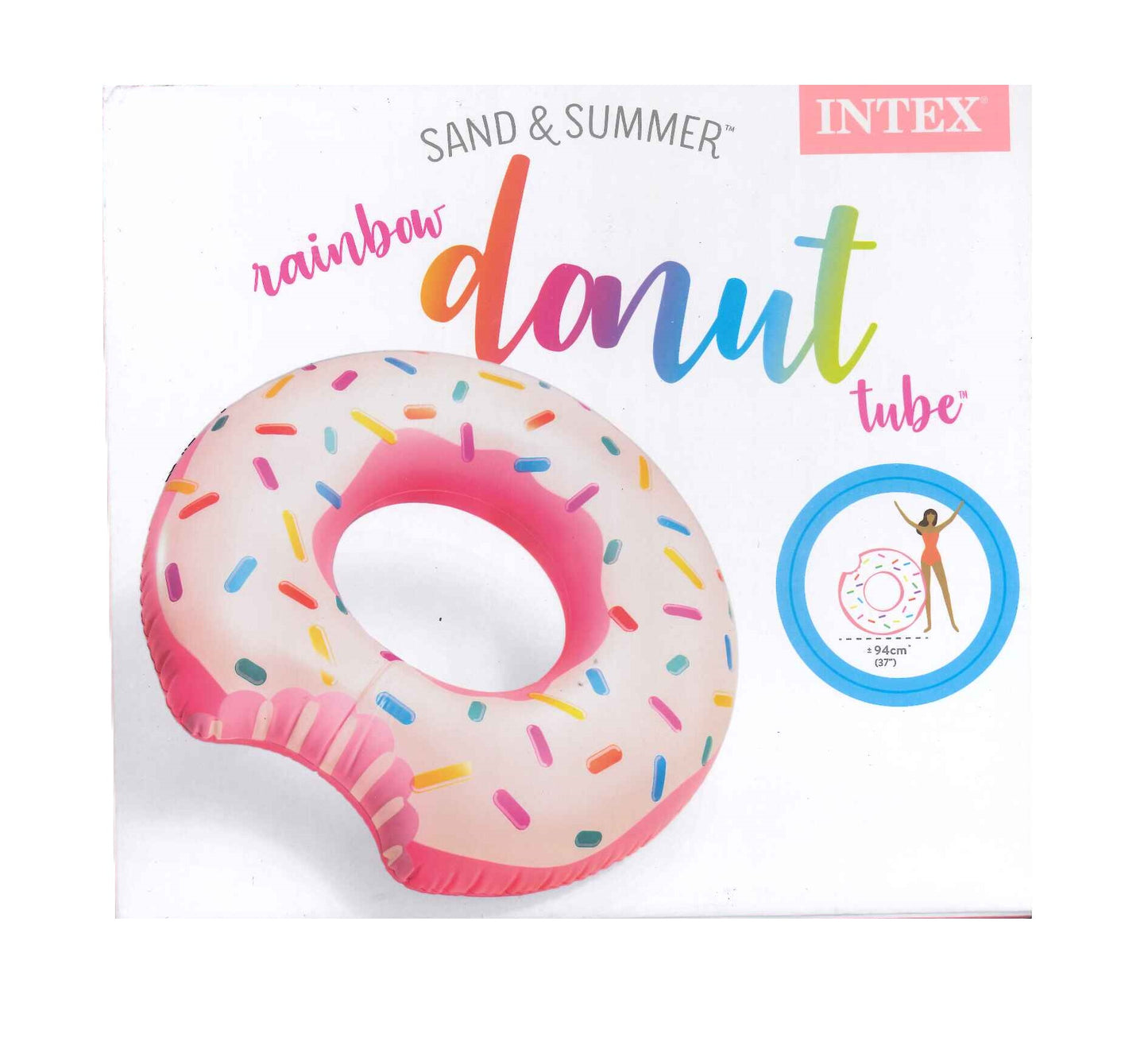 INTEX 39 INCH INFLATABLE DONUT TUBE POOL FLOAT. TY0467 \\\KD29960