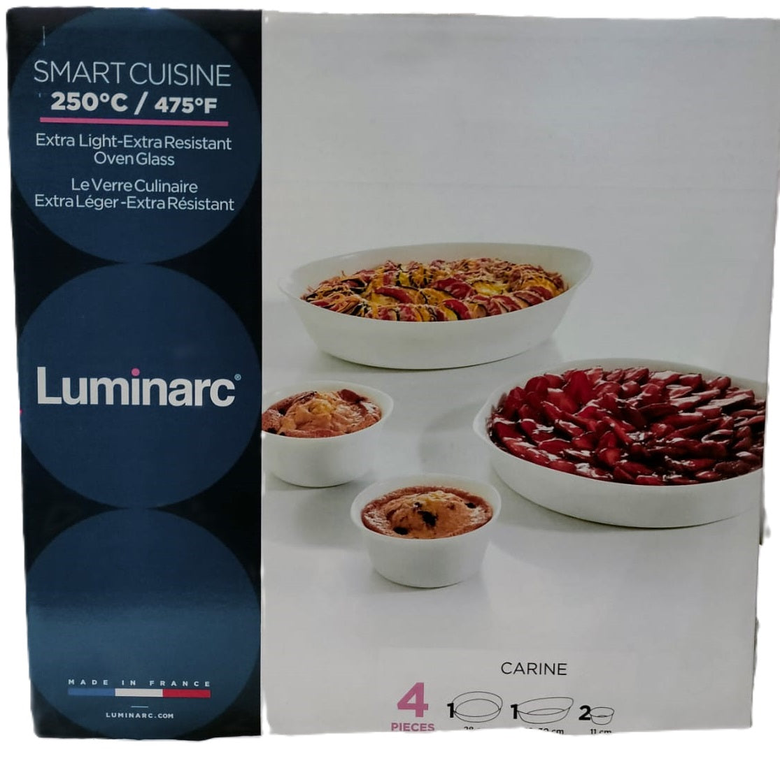 LUMINARC SMART CUISINE CARINE 4PCS SERVING SET. AR1060 \\\KD29982