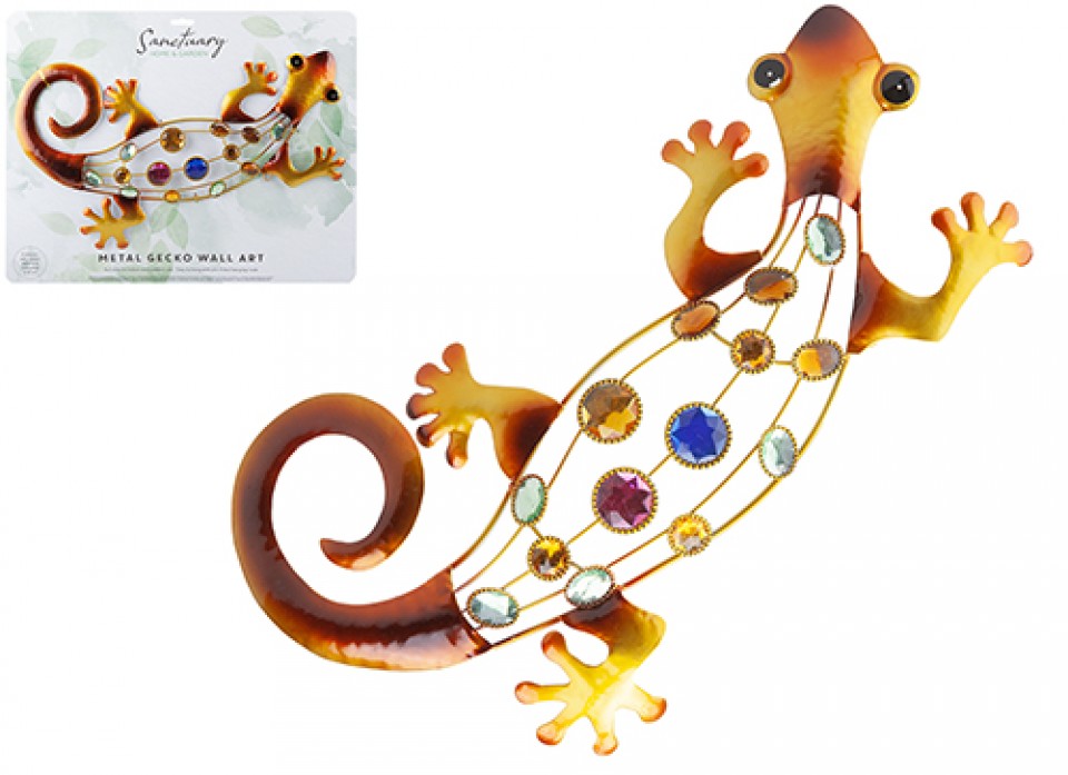 DELUXE METAL GECKO WALL PLAQUE. PI956749 \\\KD30003