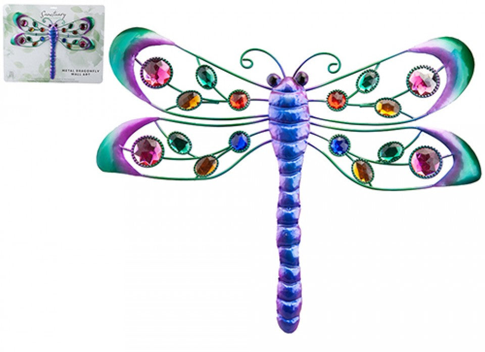 DELUXE METAL DRAGONFLY WALL PLAQUE. PI956751 \\\KD30005