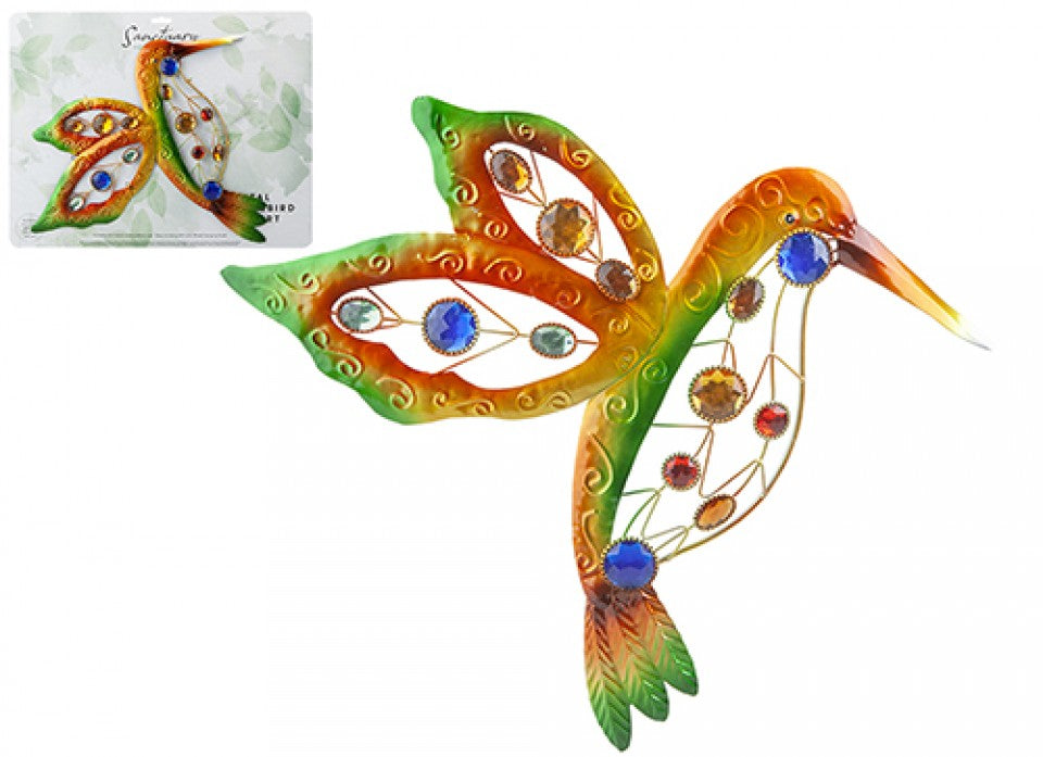 DELUXE METAL HUMMINGBIRD WALL PLAQUE. PI956752 \\\KD30006