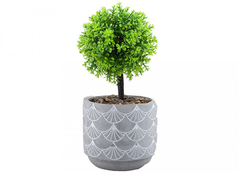 ASSORTED ARTIFICIAL PLANT FLOWER POT- GREY. PI959124 \\\KD30012