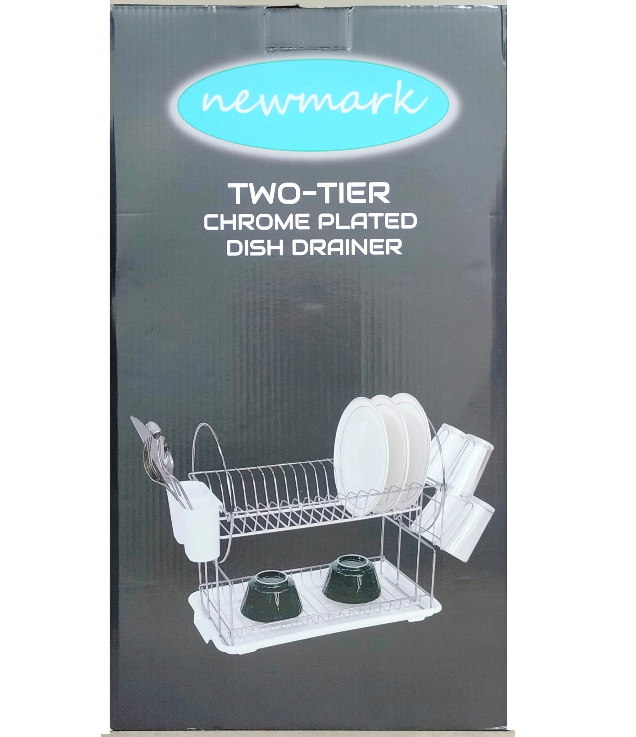 NEWMARK TWO-TIER CHROME PLATED DISH DRAINER. NW6090 \\\KD30079
