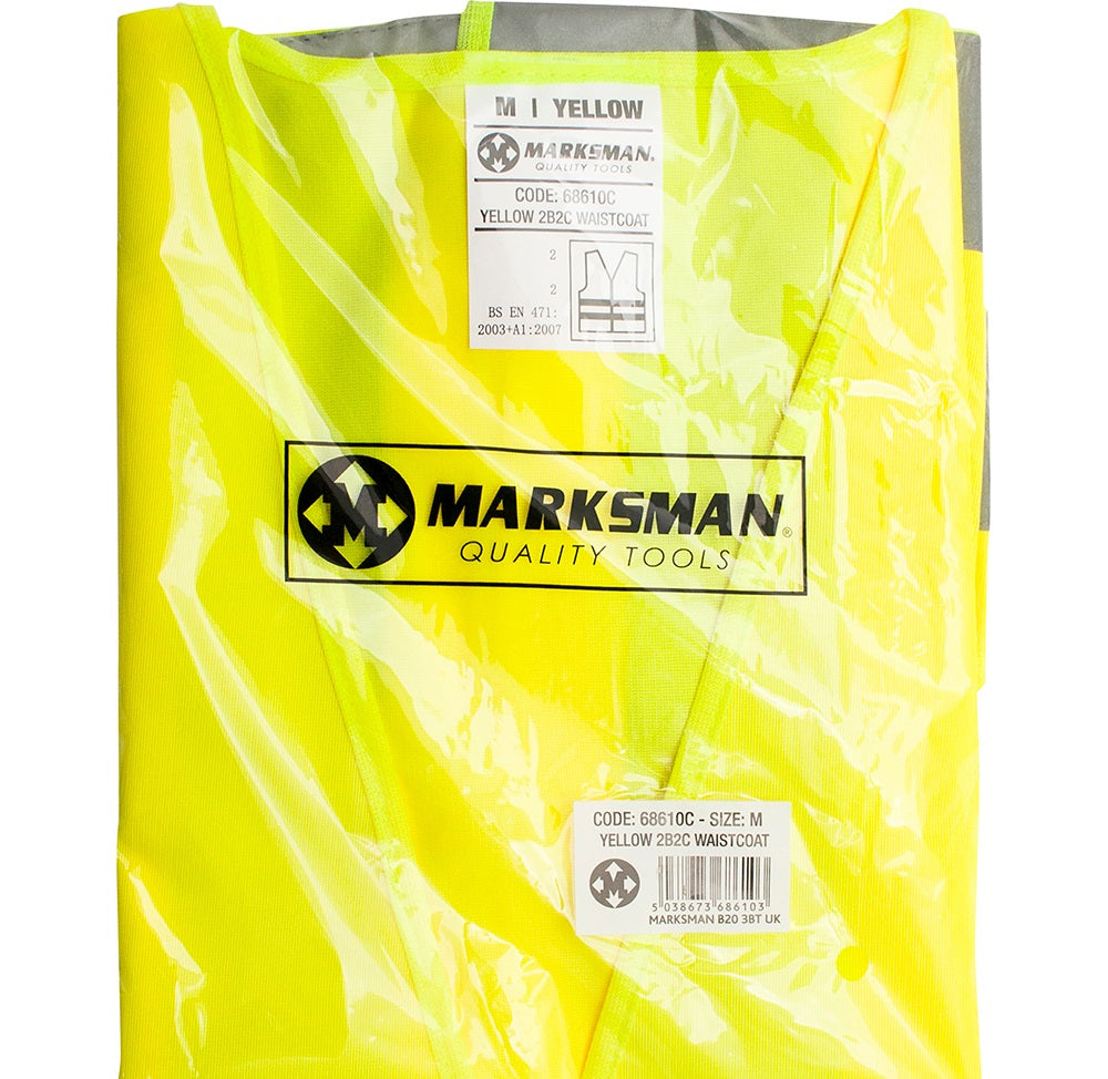 MARKSMAN HIGH VISABILITY SAFETY VEST - MEDIUM. 68610C \\\KD30115