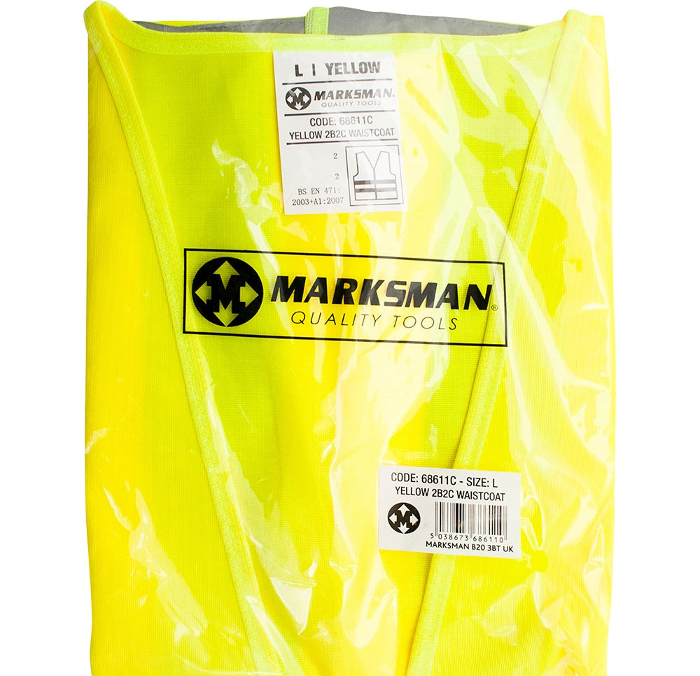 MARKSMAN HIGH VISABILITY SAFETY VEST - LARGE. 68611C \\\KD30116