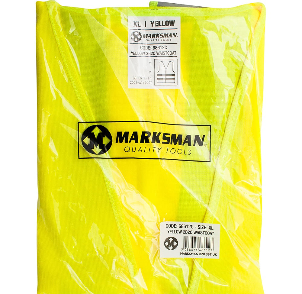 MARKSMAN HIGH VISABILITY SAFETY VEST - X LARGE. 68612C \\\KD30117