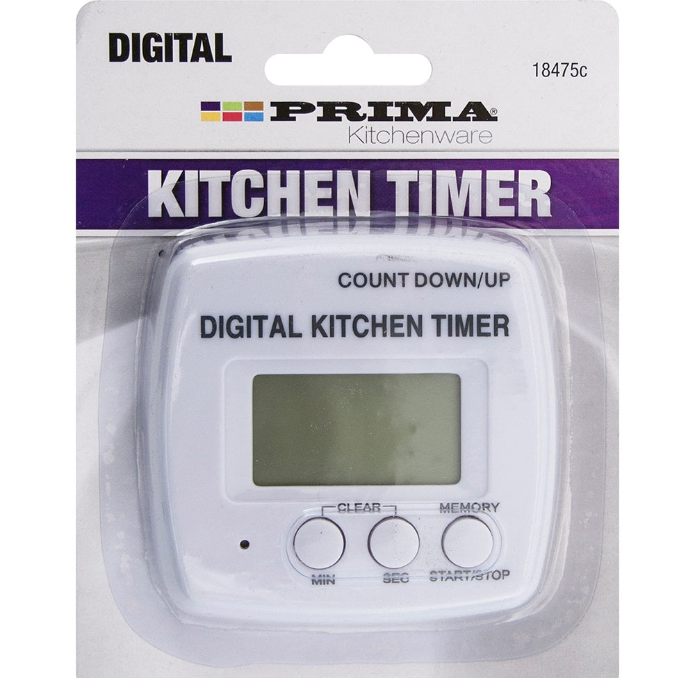 PRIMA WHITE DIGITAL KITCHEN TIMER. 18475C \\\KD30130