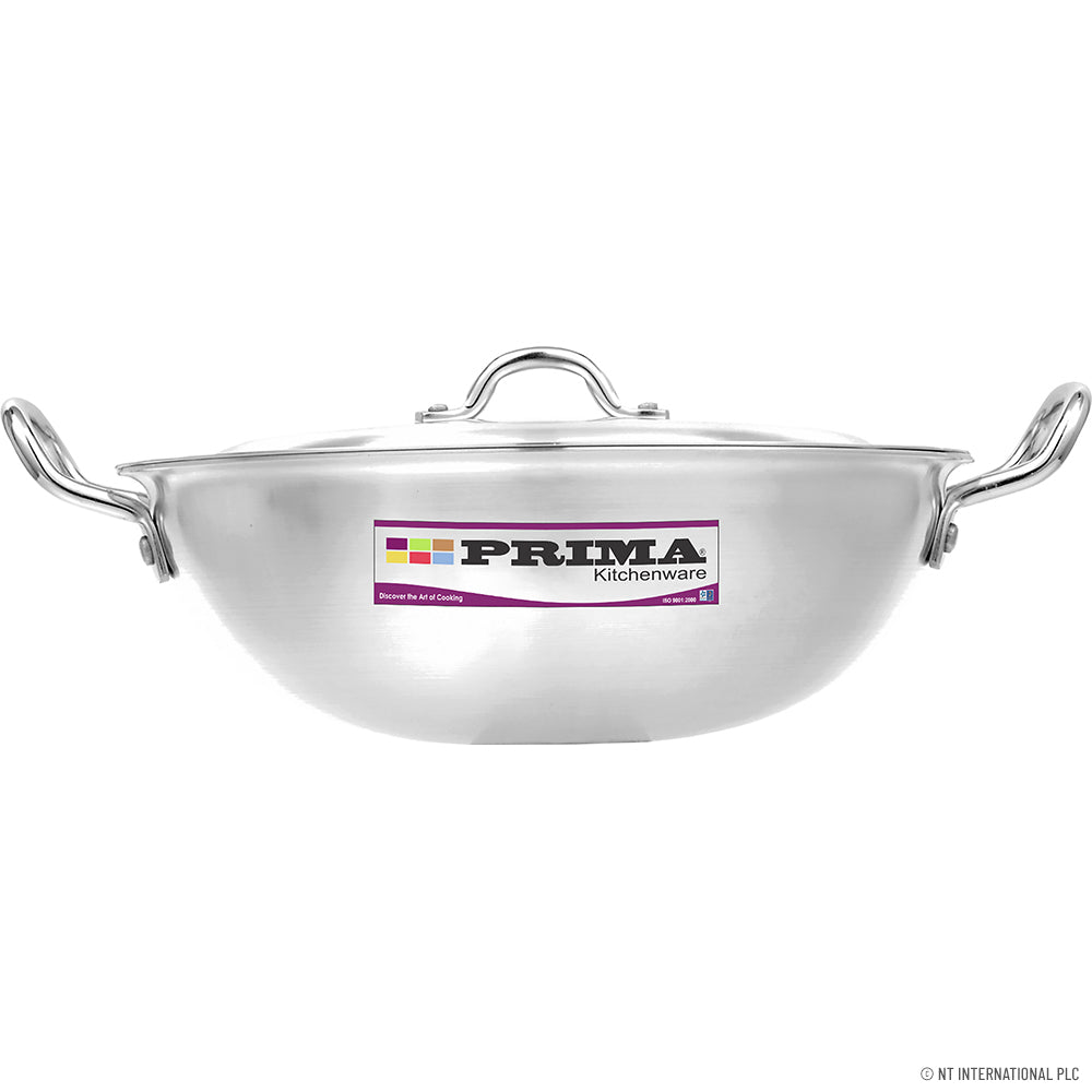 PRIMA ALUMINIUM WOK WITH LIDS 24CM. 11230C \\\KD30137