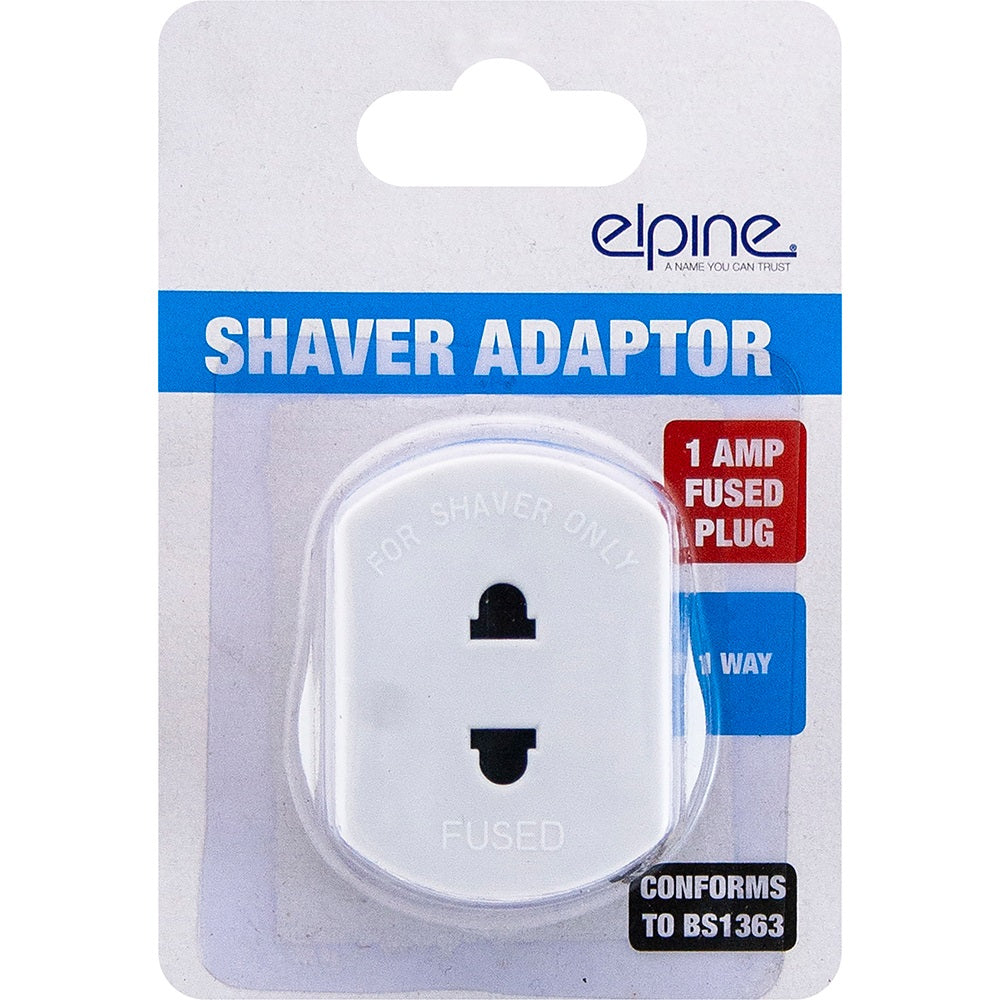ELPINE SHAVER ADAPTOR 1 AMP- WHITE. 30121C \\\KD30147