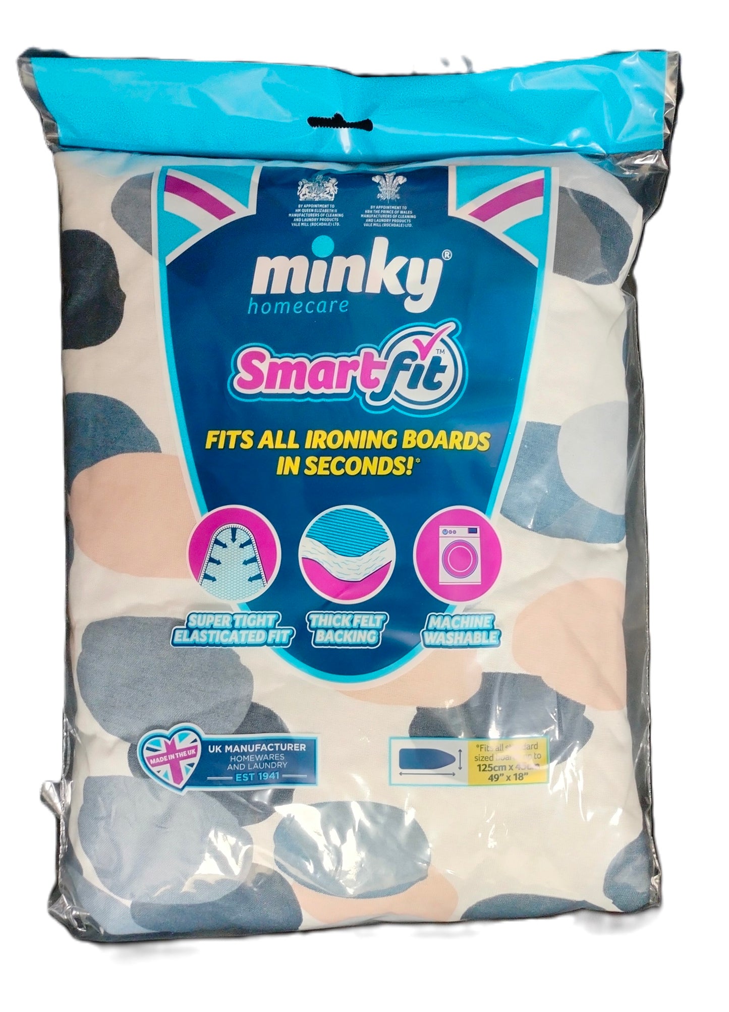MINKY SMART FIT IRONING BOARD COVER 125CM X 45CM. PP23004158 \\\KD30151