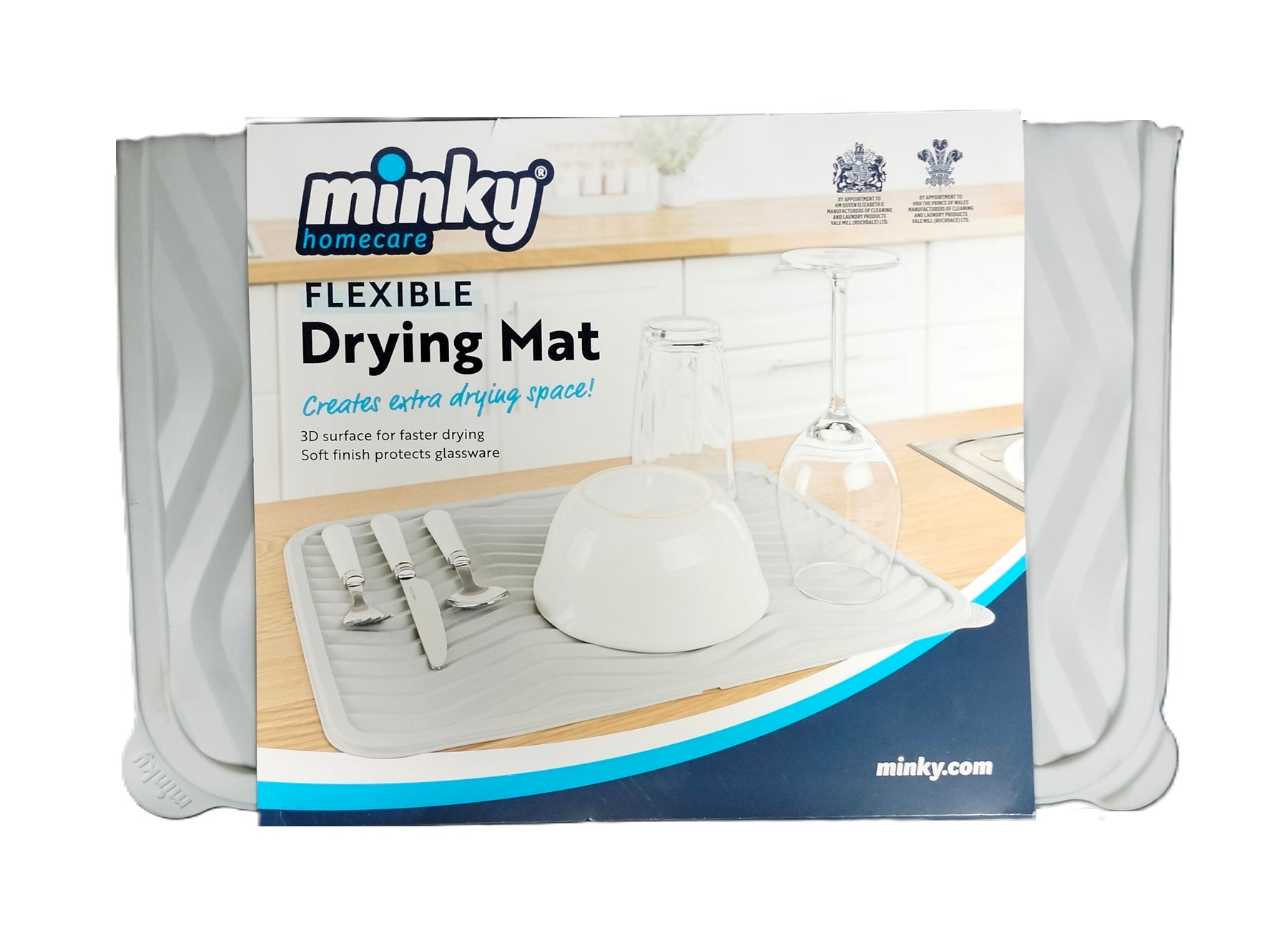 MINKY FLEXIBLE DRYING MAT LIGHT GREY 41CM X 32CM. TT79400101 \\\KD30153