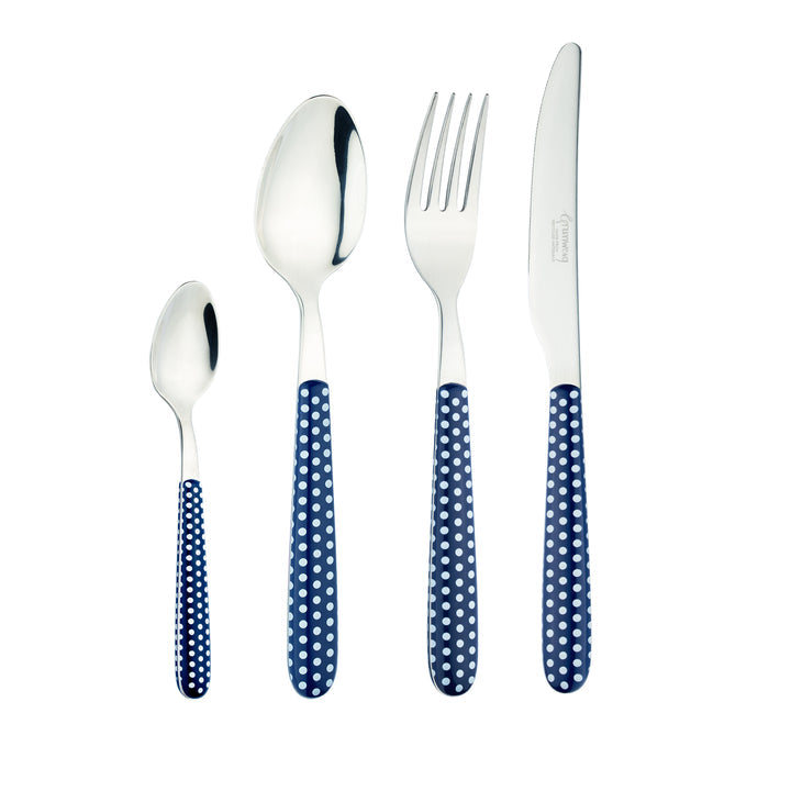 GREENWORKS POLKA DOT 24 PIECE CUTLERY SET. 24BXGW-PLK \\\KD30164