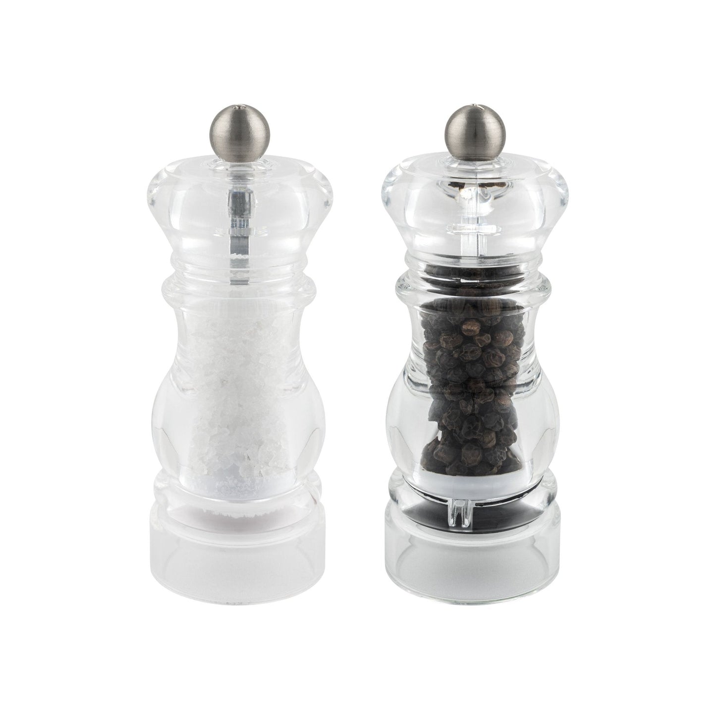 G-MILL CLEAR ACRYLLIC SALT & PEPPER MILL GRINDER SET 11CM. SP-6610AC \\\KD30174