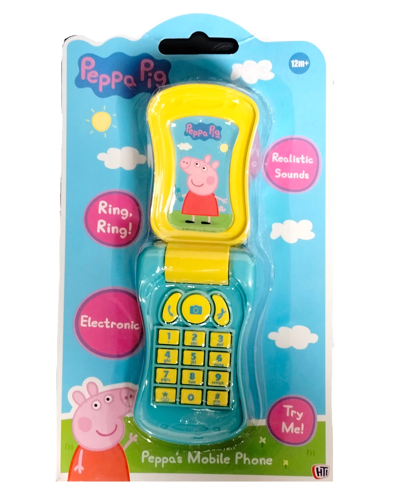 PEPPA PIG REALISTIC SOUNDS ELECTRONIC FLIP MOBILE PHONE. 1384027 \\\KD30199