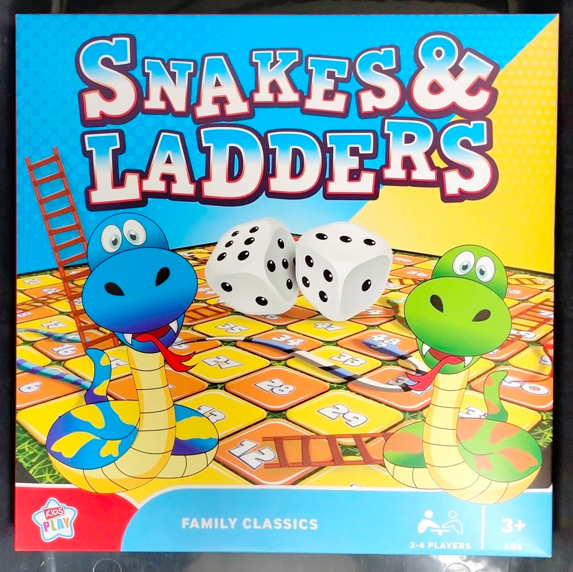 KIDS PLAY SNAKES & LADDERS FAMILY CLASSICS GAME. LADD \\\KD30202
