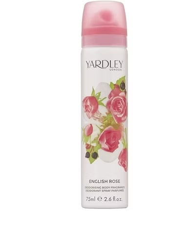 YARDLEY ENGLISH ROSE BODY SPRAY 75ML - 6 PACK. Y6320043-6 \\\KD30246