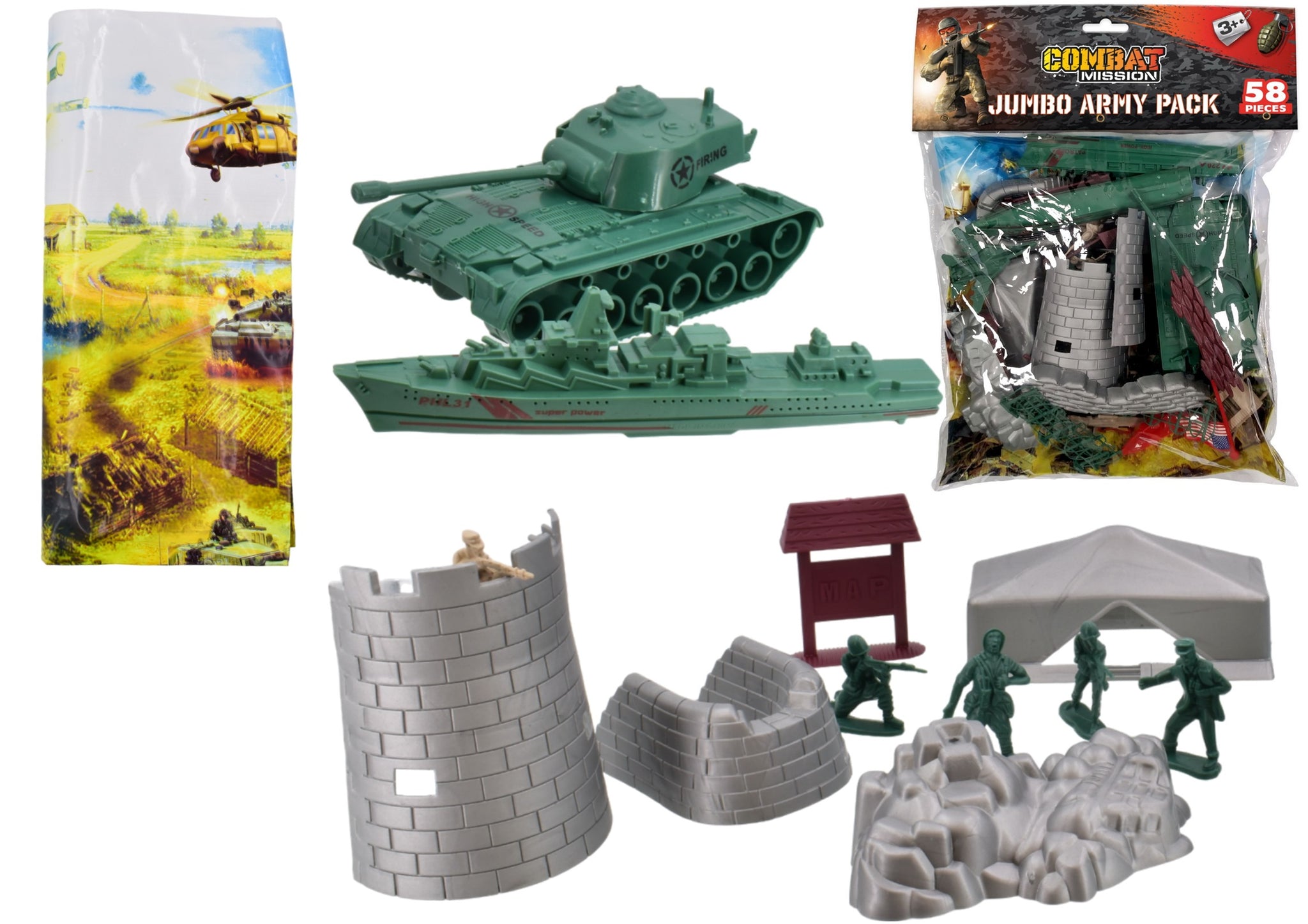COMBAT MISSION JUMBO ARMY PACK 58PCS. TY0924 \\\KD30255