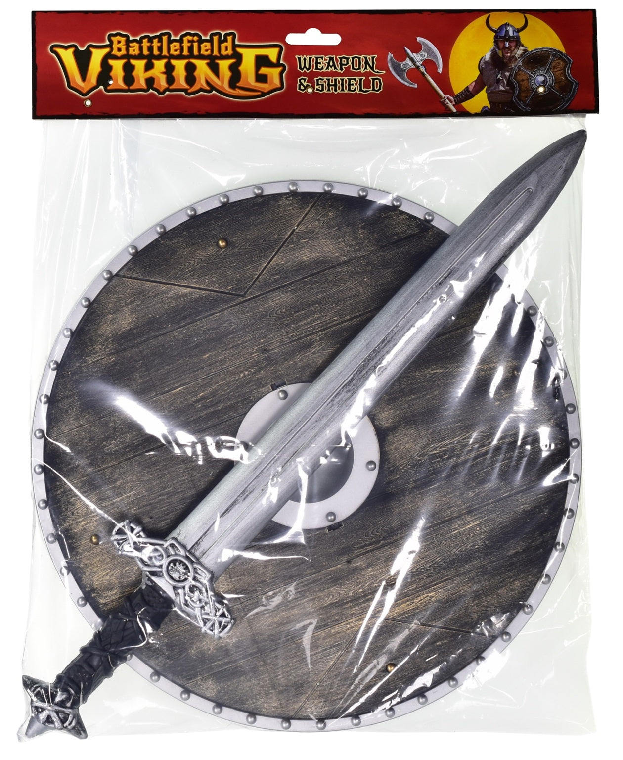 BATTLE FIELD VIKING AXE & SHIELD / SWORD & SHIELD PLAY SET. TY5509 \\\KD30260
