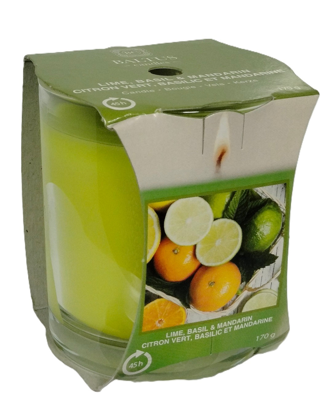 BALTUS LUXURY LIME BASIL & MANDARIN CANDLE 170GM. 230151 \\\KD30271