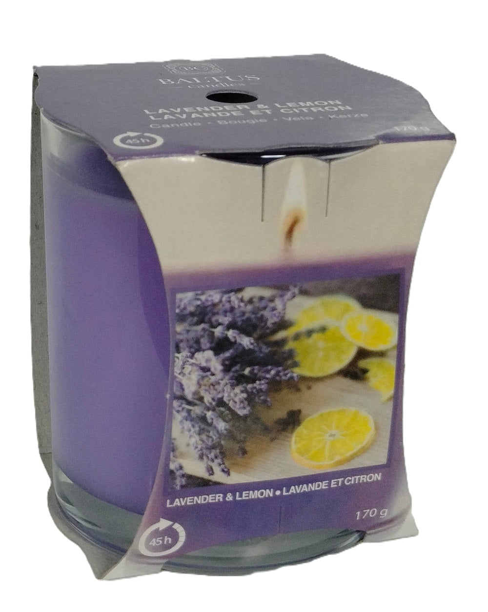 BALTUS LUXURY LAVENDER & LEMON CANDLE 170GM. 230155 \\\KD30274