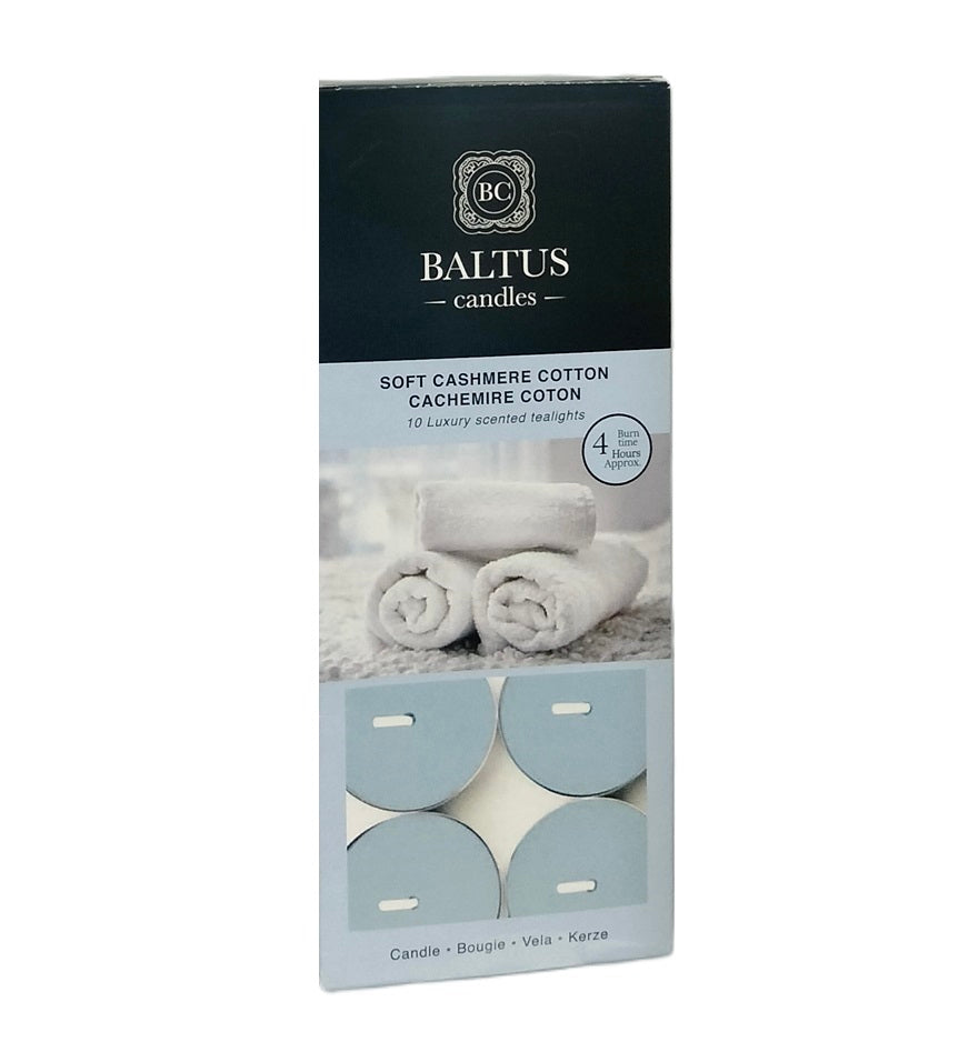 BALTUS SOFT CAHMERE COTTON TEALIGHT CANDLES 4HRS 10/PK. 230166 \\\KD30276