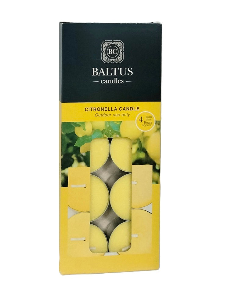 BALTUS CITRONELLA TEALIGHT CANDLES 4HRS 10/PK. 518148 \\\KD30282