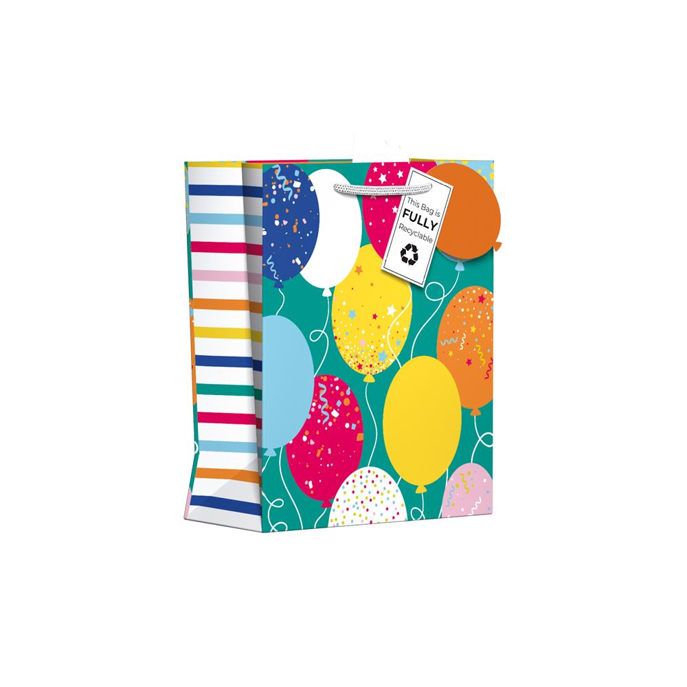 GIFTMAKER PARTY TEXT BALLONS GIFT BAG APX 20 X 30CM. YAPGB21M \\\KD30330