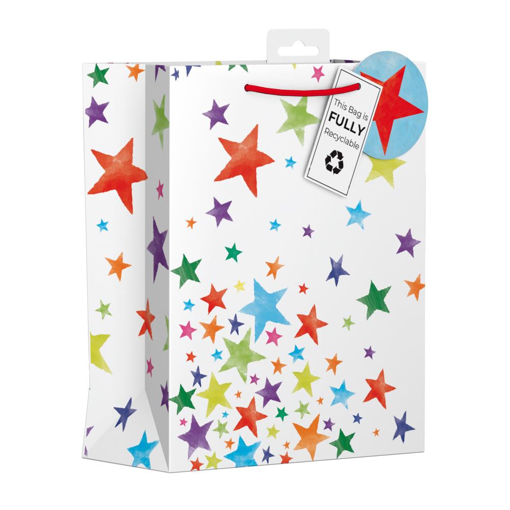 GIFTMAKER BRIGHTS STARS DESIGN GIFT BAG APX 20 X 30CM. YANGB62M \\\KD30335