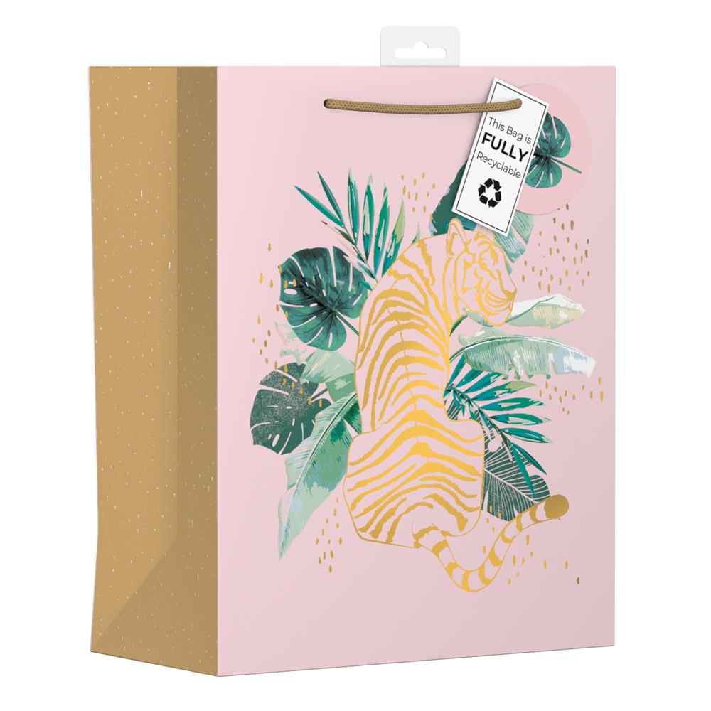 GIFTMAKER JUNGLE DESIGN LARGE GIFT BAGS APX 36 X 28 CM. YANGB43L \\\KD30340