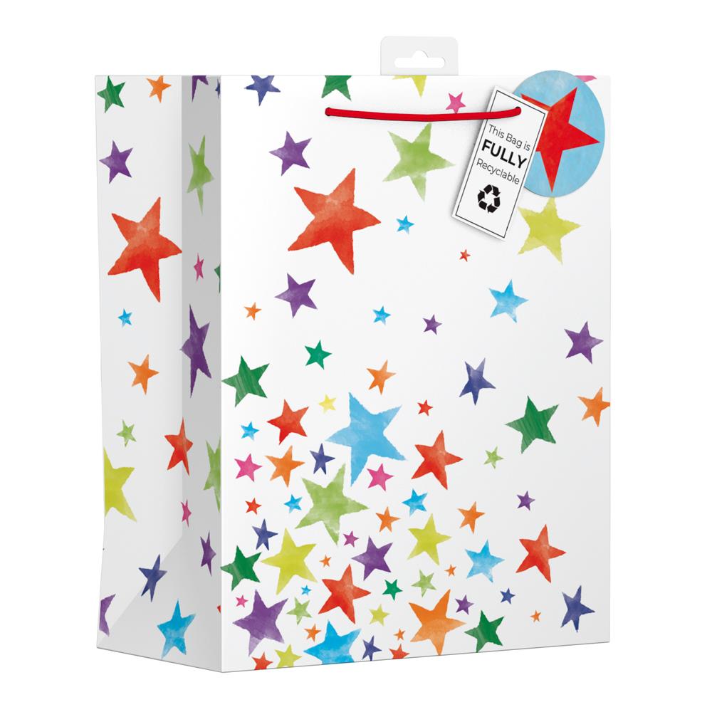 GIFTMAKER BRIGHTS STARS LARGE GIFT BAGS APX 36 X 28 CM. YANGB62L \\\KD30342