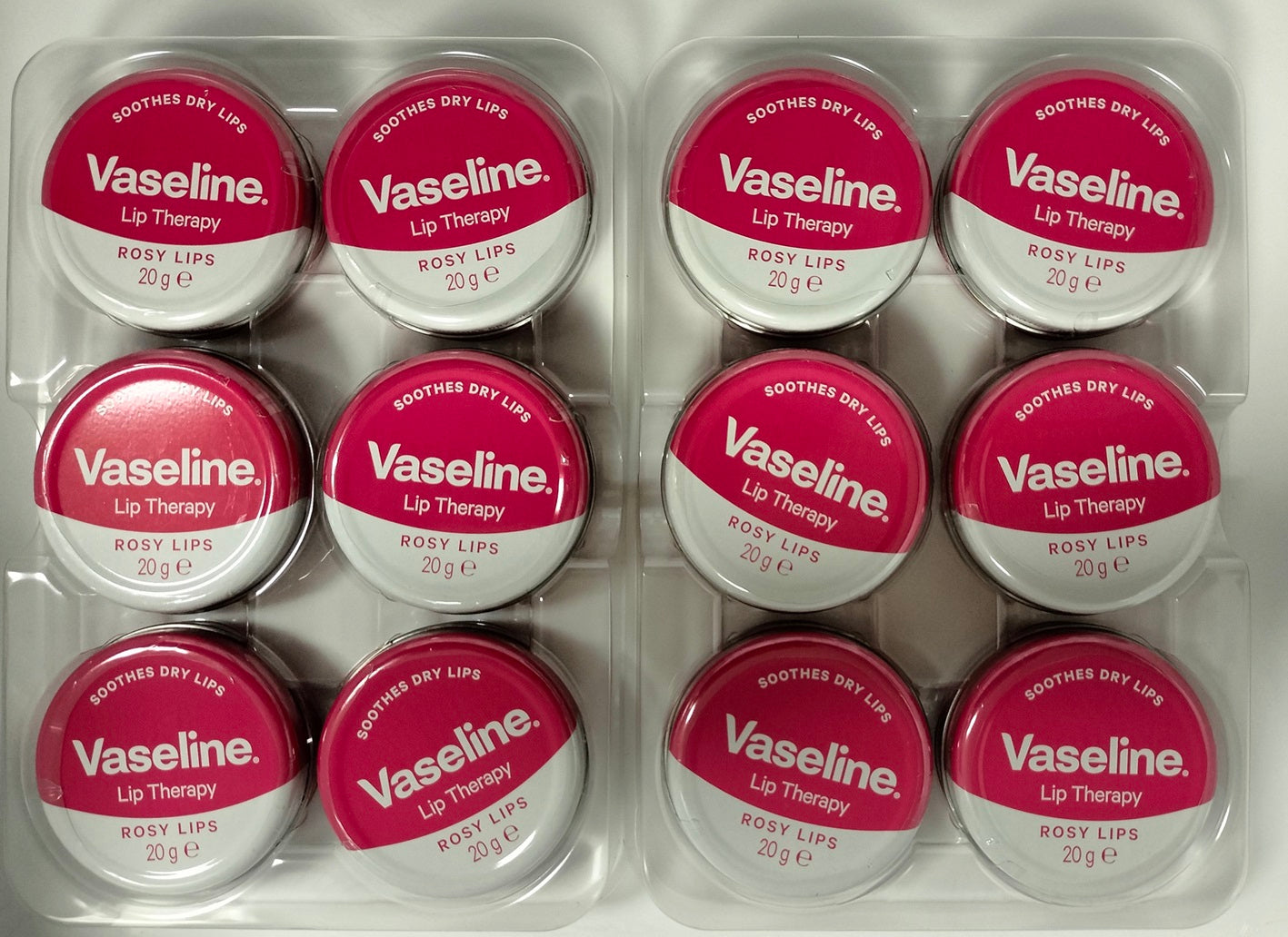 VASELINE LIP THERAPY ROSY LIPS 20GM 12/PK. KD30387 \\\KD30387