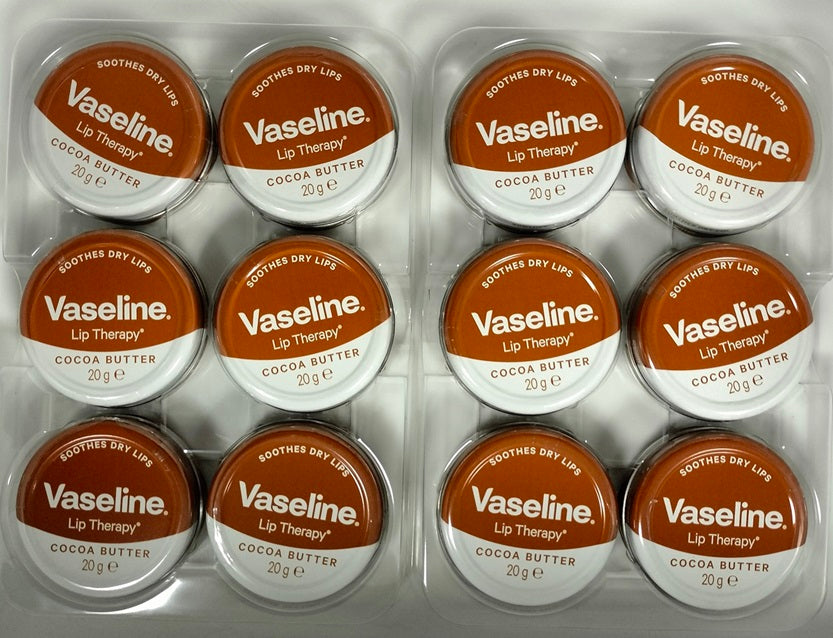 VASELINE LIP THERAPY COCOA BUTTER 20GM 12/PK. KD30389 \\\KD30389