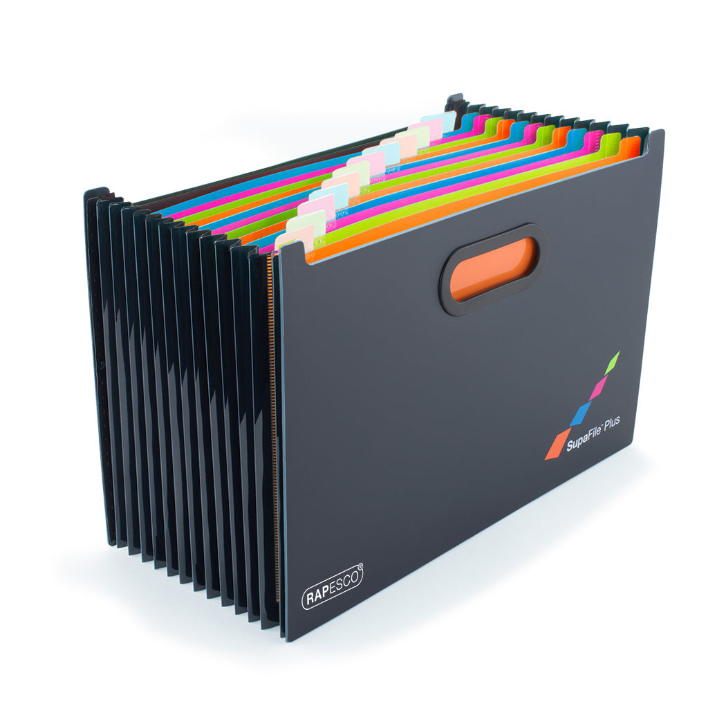 RAPESCO ASSORTED SUPAFILE PLUS A4 EXPANDING FILE ORGANISER. ROP1552 \\\KD30435