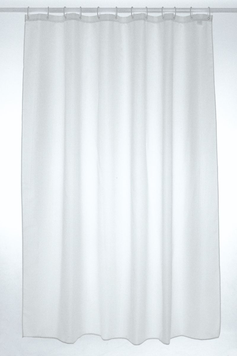 BLUE CANYON PLAIN POLYESTER SHOWER CURTAIN 180 X 180CM -WHITE. SC300WH \\\KD30447