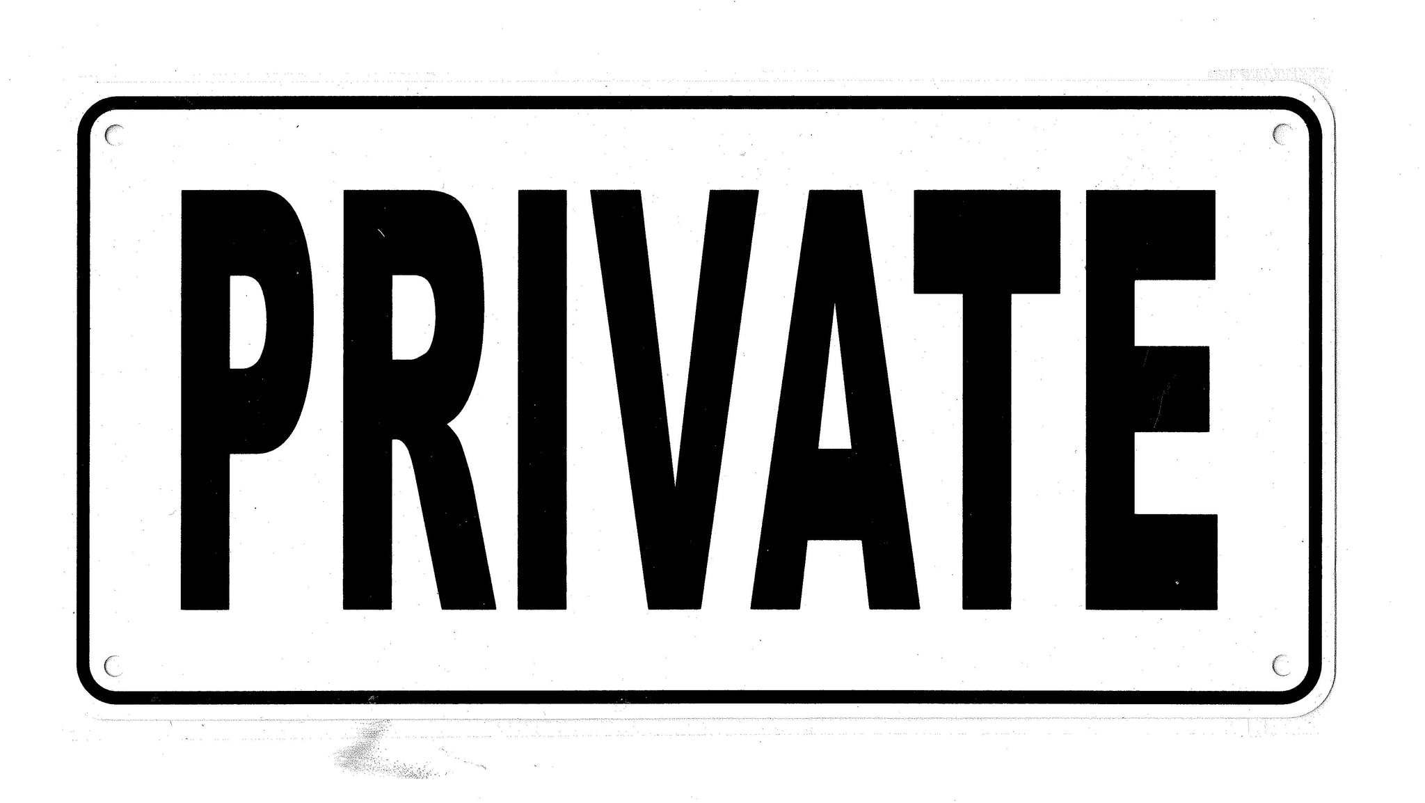 METAL PRIVATE SIGN PLATE 30CM X 15CM. JL1023 \\\KD30478