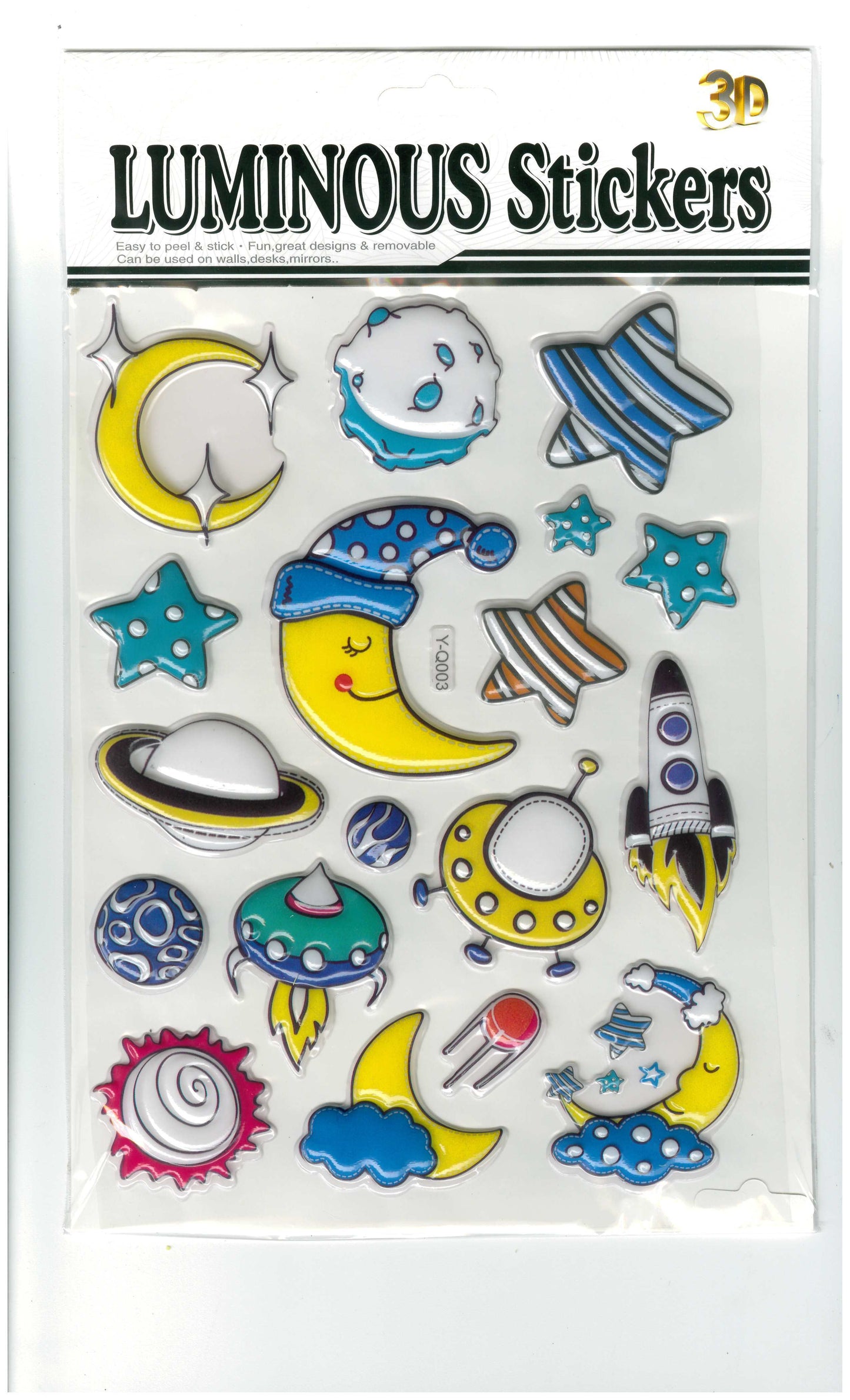 ASSORTED DESIGN LUMINOUS STICKERS. JL7226 \\\KD30480