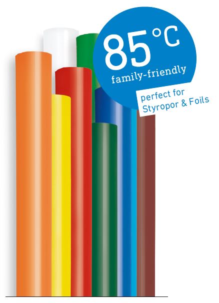 STEINEL 16PCS 85 DEGREE LOW TEMPERATURE ASSORTED COLOUR GLUE STICKS 0.7MM 96G. 110088194 \\\KD30567