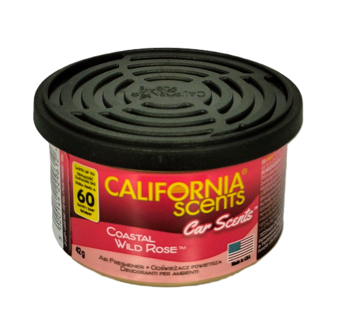 CALIFORNIA SCENTS CAR AIR FRESHENER 42G - COASTAL WILD ROSE. CAL-CCS611-12 \\\KD30574