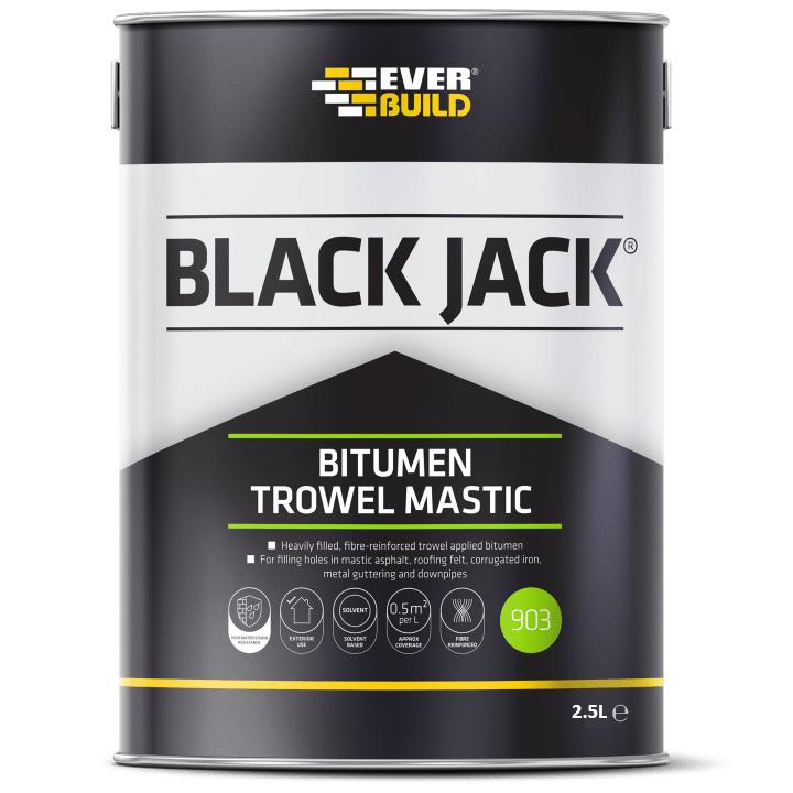 EVERBUILD BLACK JACK 903 BITUMEN TROWEL MASTIC 2.5 LITRE. 852673 \\\KD30582