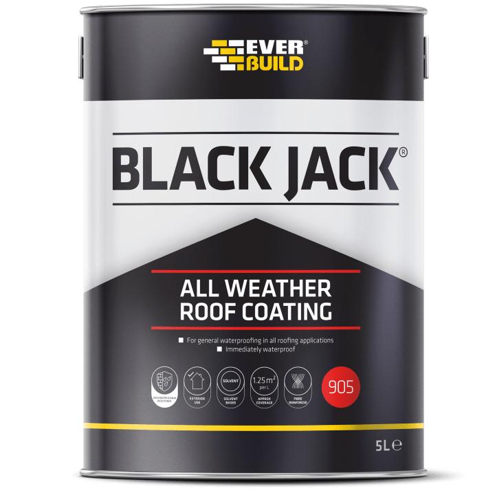 EVERBUILD 905 BLACK JACK ALL WEATHER ROOF COATING 5 LITRE. 486998 \\\KD30584